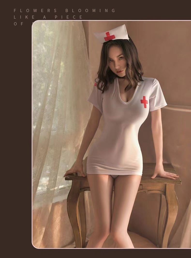 Nurse uniform cosplay underwear Nurse dress skirt plus size